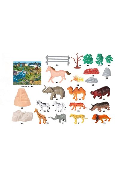 Lunix Set Figurine Animale Salbatice din Plastic – 50 de Piese