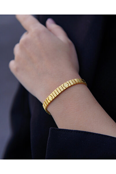 Amora Perla Jewelry 925 Ayar Gümüş Amora Model Bileklik – 14 Ayar Altın Kapla...