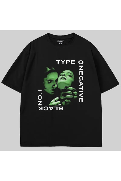 Crazy Μπλουζάκι Τύπου O Αρνητικό Μαύρο Νο1 oversized