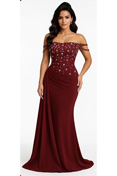 alqarat The Celestial Draped Crystal Evening Gown