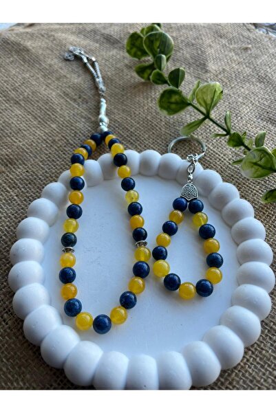 Luba Taraftar Doğaltaş Tesbih ve Anahtarlık Fenerbahçe Lapis Sitrin 8 mm