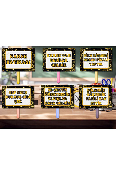 Kozalak Tasarım Meat Day Themed Hand Banners 6 Pieces