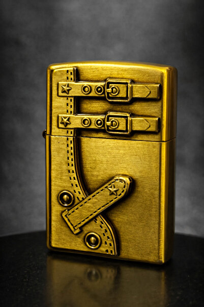 REKS Premium Gold Benzinli Çakmak Özel Tokalı Vintage Tasarım Güçlü Karizma v...