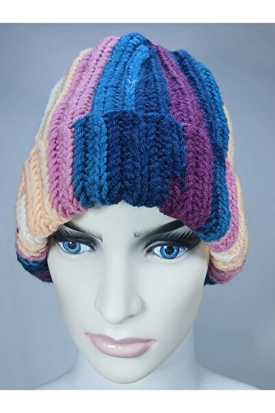 Handmade el yapımı, pamuklu, örgü bere