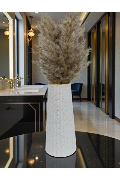 FK DESİGN Striped Concrete Vase |   Modern Decorative Home & Living Room Vase...