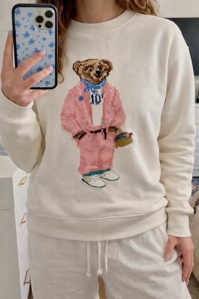 Jose Clothing Teddy Bear cu imprimeu Bumbac organic Swea tricou