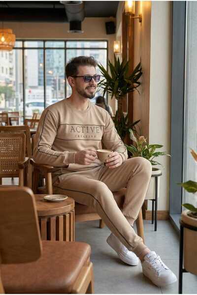 Rayan & Hoor Style Men's Biketail Collar Trackpants 2-Piece Set 3-Ply Quality...