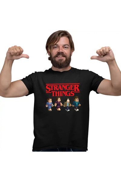 OEM Tricou Barbati Stranger Things in Roblox Minecraft Abis