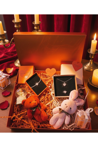 Ashley Collection Sevgililer Günü Özel Romantik Hediye Kutusu - Takı Setleri ...