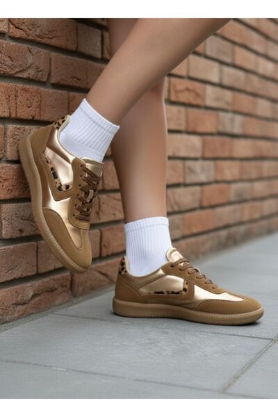 NOVELLAM SHOES Women's Leopard Detailed Casual Comfortable Sole Sneaker