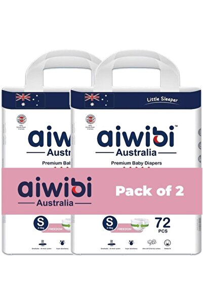Aiwibi حفاضات أطفال فائقة الرقة وعالية الجودة، مقاس صغير (15-21 كجم)، 72 حفاض...