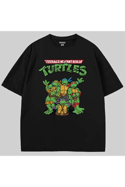 Crazy Tricou cu logo-ul grupului Ninja Turtles supradimensionat