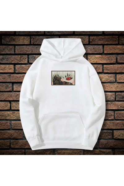 CXO Craft Men's Hoodie with Embroidery and Print, Ken Kaneki, Cotton