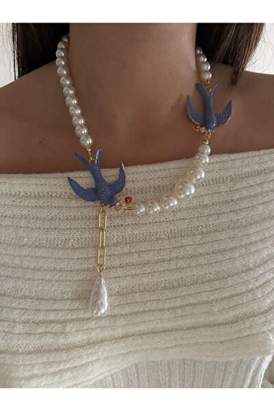 Bubbleatelier İnci Kırlangıç Kolye