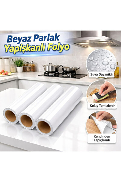 KONTEF Buzdolabı,Çamaşır Makinesi Beyaz Parlak Kaplama Folyosu 100X100
