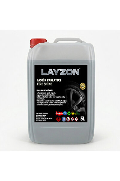 LAYZON Premium Lastik Parlatıcı / Ultra Parlak / Silikon Bazlı / 5Lt