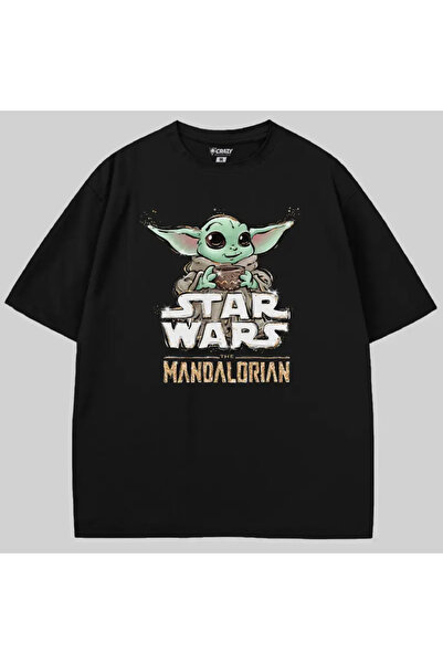 Crazy Tricou Star Wars The Mandalorian Baby Yoda supradimensionat