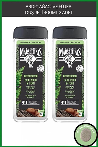 Le Petit Marseillais Men Ardıç Ağacı Ve Füjer Duş Jeli 400 ml 2 ADET ve Kabak...
