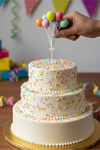 Magique Party Mini Balon Demeti Pasta Süsü