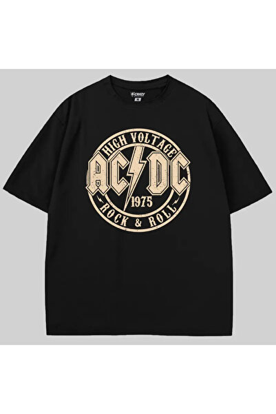 Crazy AC/DC High Voltage 1975 Оверсайз тениска