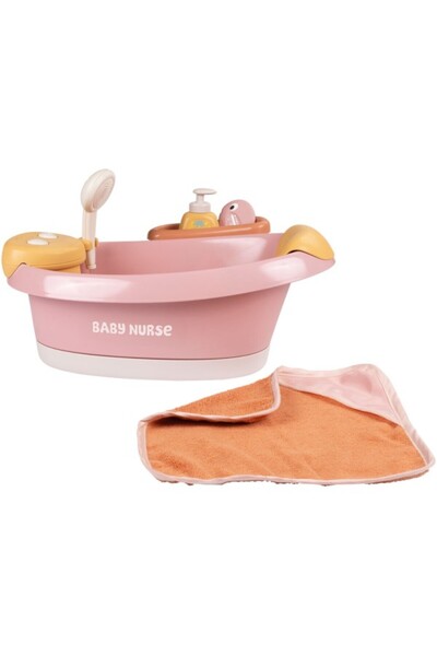 Smoby Cădiță păpuși Baby Nurse Balneo Bath cu lumini LED și accesorii, roz
