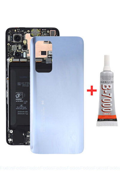 Piaks Xiaomi Uyumlu Mi 10T - Mi10T Pro Arka Pil Batarya Kapağı Cam - Silver +...