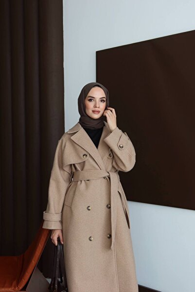charme butik Women's Premium 6 Button Detailed Trench Coat Look New Season Ca...