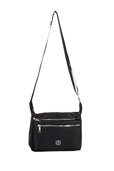 EZZY BLİSS Ezzybliss Women's Black Multi-Compartment Zippered Handbag Shoulde...