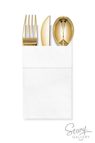 Story 40x40 cm 2 Katlı 50'li 1/8 Cepli Air Touch Desen Beyaz Renkli Kağıt Peçete