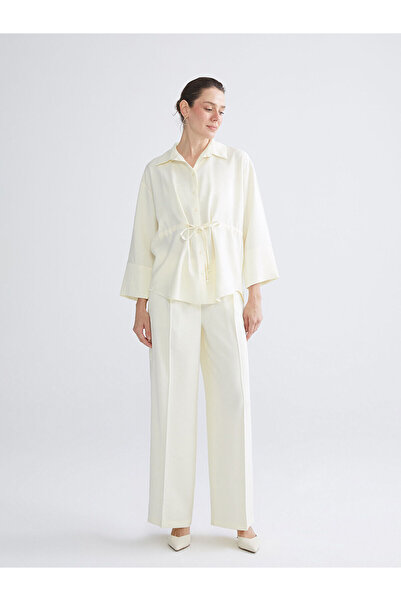 LC Waikiki Pantaloni plisați pentru femei, cu picioare largi, de sezon nou, d...