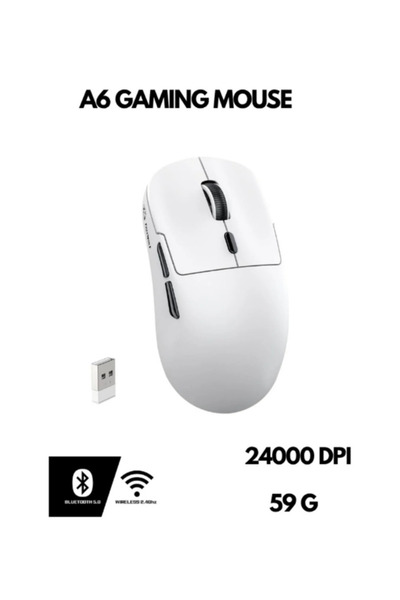 Hietech Freewolf A6 Kablosuz Oyuncu Mouse PAW3311 1000 Hz 24000 DPI Profesyon...