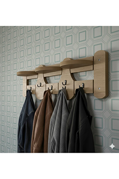 wudie Portmanto Duvar Askısı, Elbise Askısı, Vestiyer Askılık, Ahşap Askı