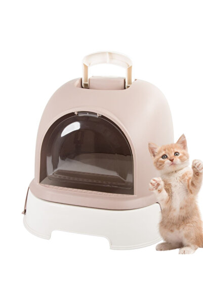 MSH Cat litter box, pull-out system with sliding tray and anti-odor carbon fi...