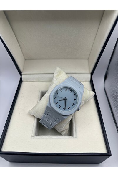 QUARTZ Plastic Silicone Cord Waterproof Unisex Arabic Dial Wristwatch