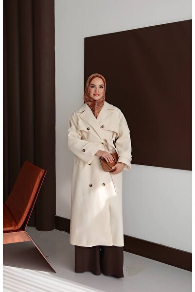 charme butik Women's Premium 6 Button Detailed Trench Coat Look New Season Ca...