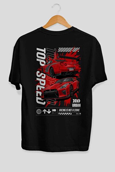 Ankhises سلسلة سيارات (5) تي شيرت خلفي مطبوع قصة فضفاضة للرجال والنساء من الق...