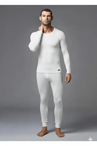 Tutku Men's Black Thermal Suit - Bottom and Top Set