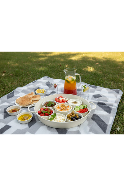 Generic Breakfast tray with lid and serving bowls