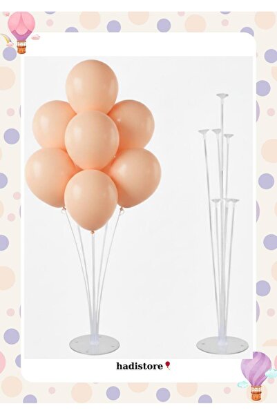 hadistore 1 Luxury Balloon Stand with 7 Balloons + 7 Skin Color Indoor Balloo...