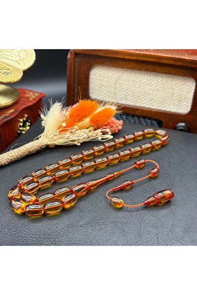 Sabır Taneleri Ali Eriş Usta İşçilik Blok Zar Kehribar Tespih