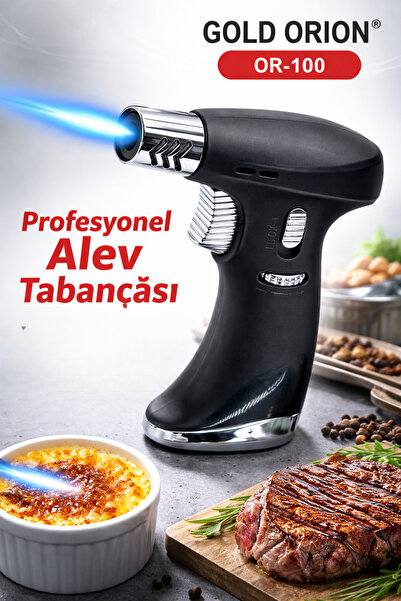 farissu OR-100 Profesyonel Alev Tabancası Ayarlanabilir Alev, Güvenlik Kilitli