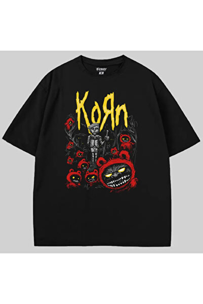 Crazy Корн Червена мечка зомби Оверсайз тениска