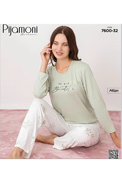 Pijamoni PİJOMONİ-UZUN KOLLU KADIN PİJAMA TAKIMI