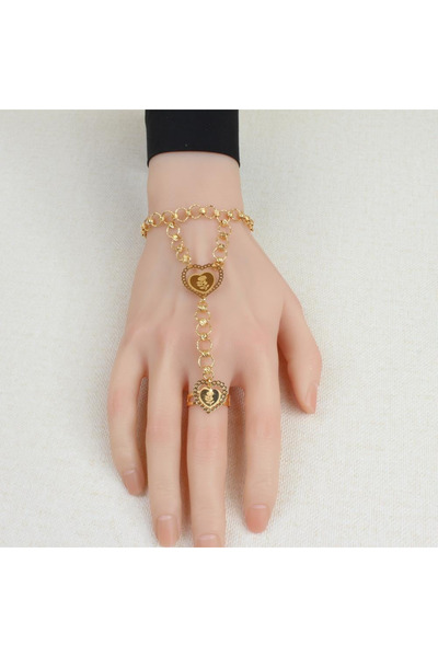 Un Women's gold alternative to alloy heart ornament