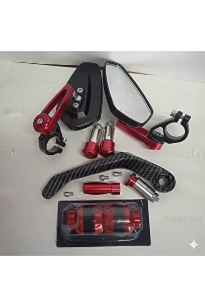 Mondial drift l gidon ayna kirmizi set ayna +karbon manet + ön teker takozu set