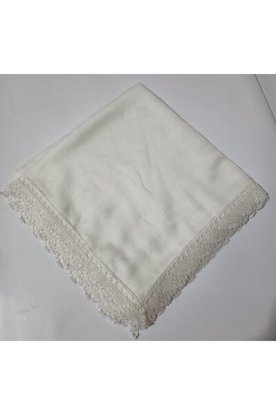 Valenia Hazır İğne Oyalı Düz Namazlık Mevlüt Örtüsü Yazma Tülbent Eşarp Kare