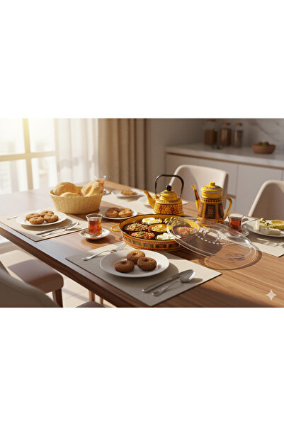 Generic A luxurious breakfast tray set with a teapot and coffee pot, perfect ...