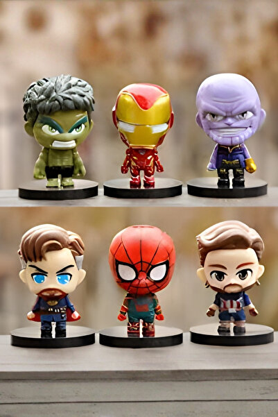düşler oyuncak dünyası 6'lı Süper Kahraman Figür Seti Avengers 7cm Yenilmezle...