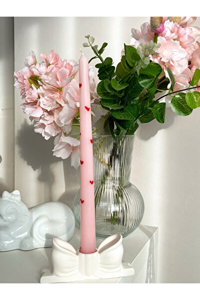 lıghts of candle handmade & 2020 Pinterest Kurdele Fiyonk Şamdanlık ve Pembe ...