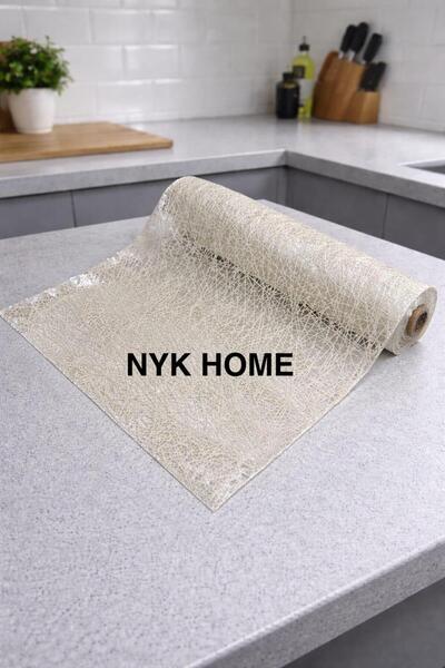 NYK HOME Pvc deliksiz altı Şeffaf kaplama Dantel Raf Örtüsü Dolap Örtüsü